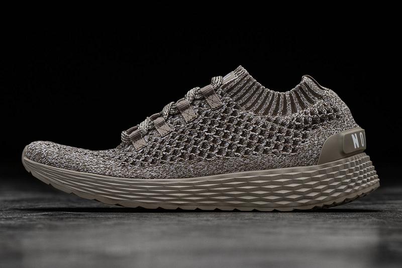 Men's Nobull Clay Knit Running Shoes Grey | SG C2082T